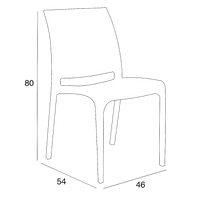 Sedia Volga da esterno bianca