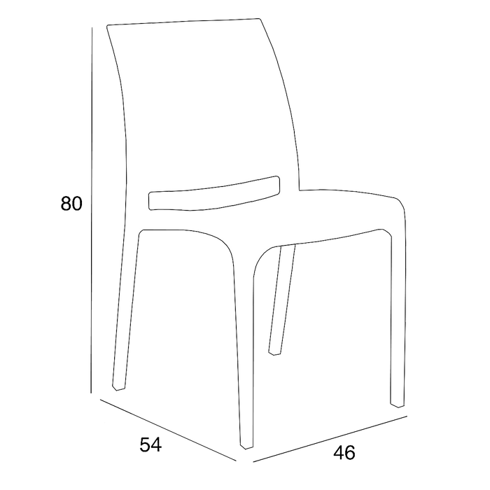 Sedia Volga da esterno bianca