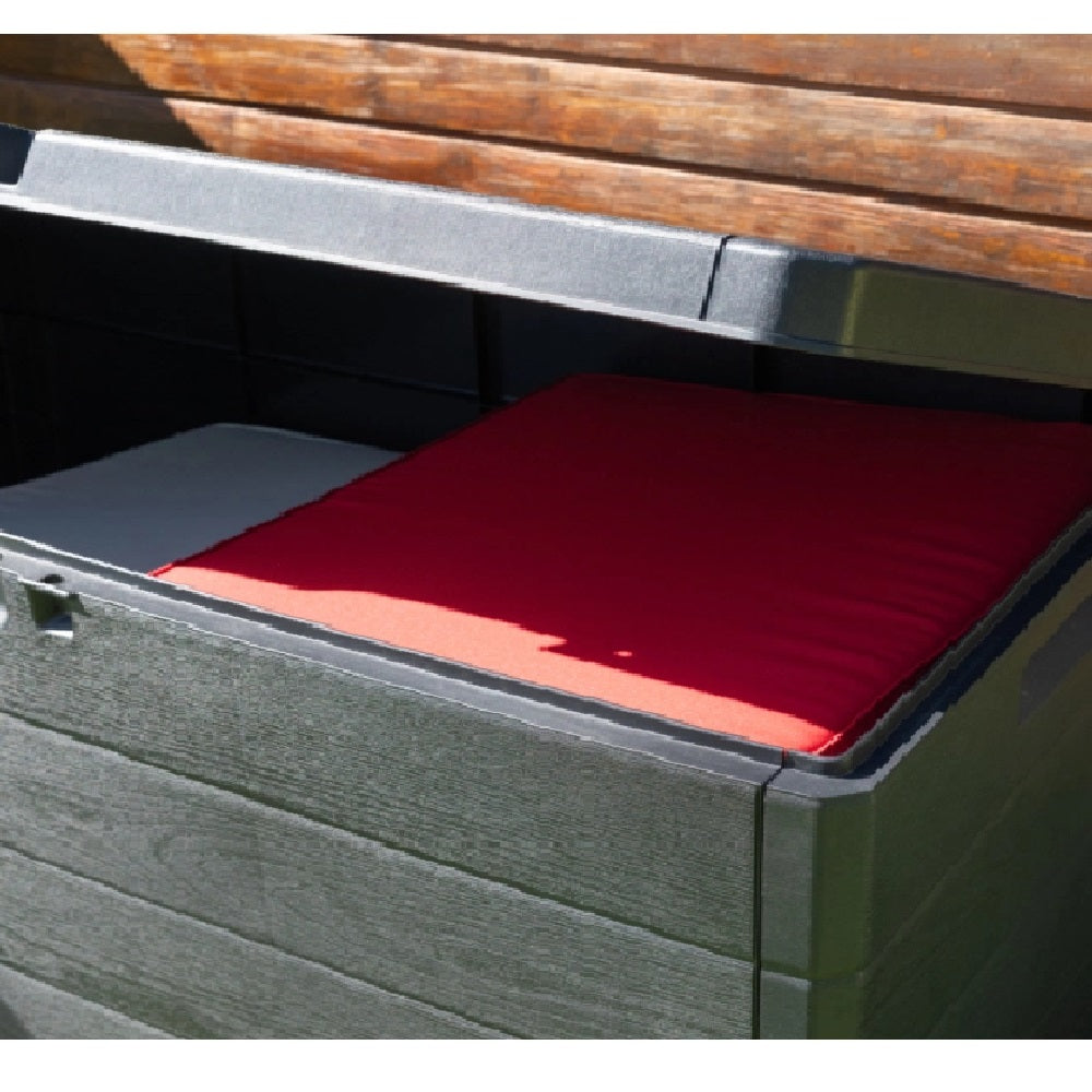 Baule da Giardino Multiuso in Polipropilene 118x59 H57cm Grigio Scuro 340LT