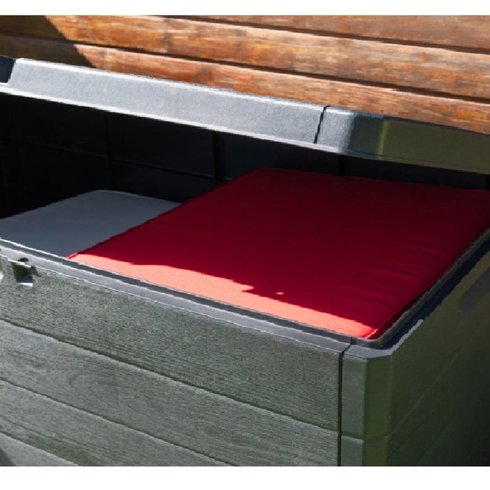 Baule da Giardino Multiuso in Polipropilene 118x59 H57cm Grigio Scuro 340LT