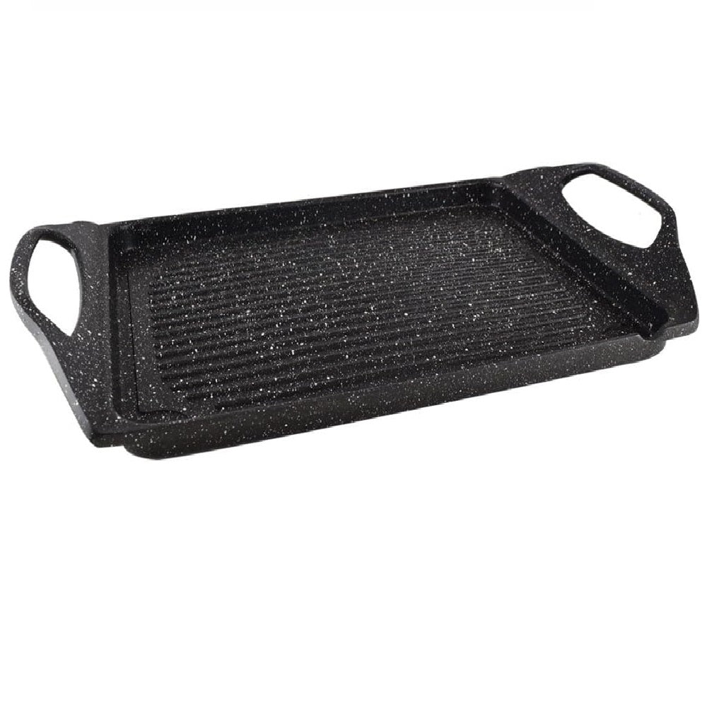 Bistecchiera in Alluminio Pressofuso 35x22cm Antiaderente Induzione Griglia Barbecue