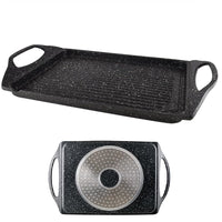 Bistecchiera in Alluminio Pressofuso 35x22cm Antiaderente Induzione Griglia Barbecue