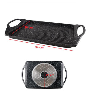 Bistecchiera in Alluminio Pressofuso 45x27cm Antiaderente Induzione Griglia Barbecue