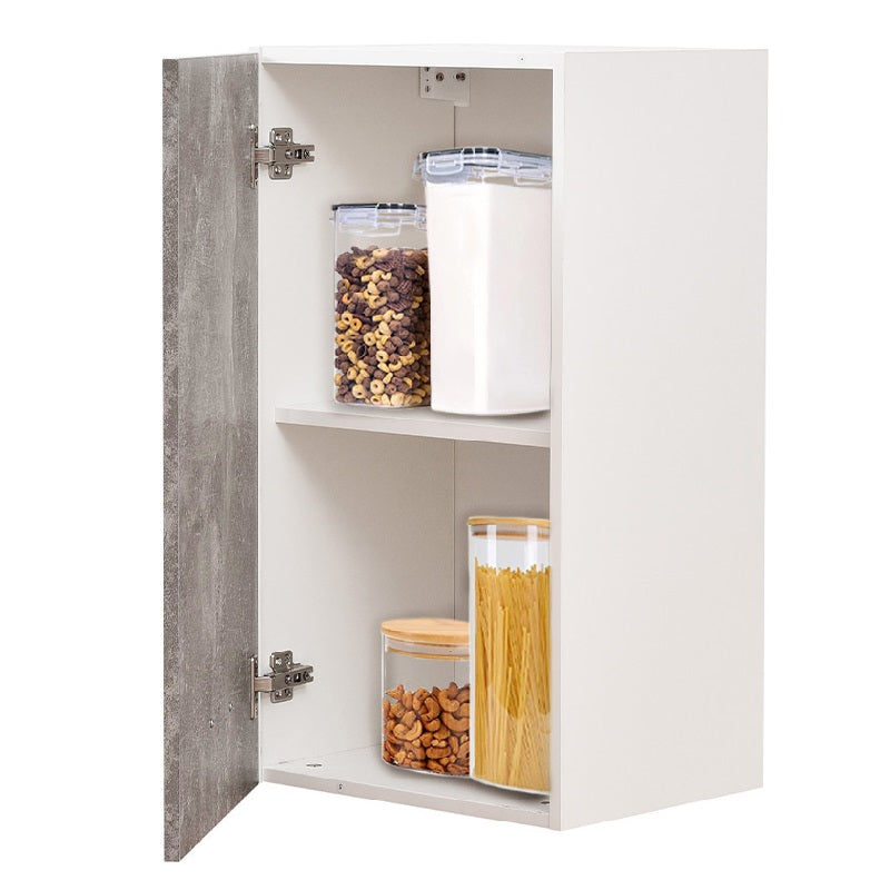 Mobile Cucina Pensile 1 Anta Componibile in Legno Colore Grigio 40x32 H72cm