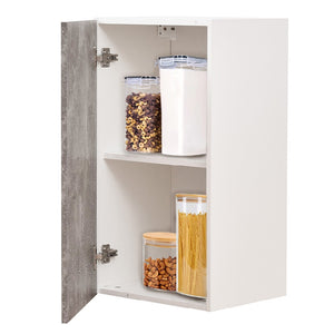 Mobile Cucina Pensile 1 Anta Componibile in Legno Colore Grigio 40x32 H72cm