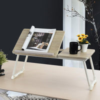 Tavolino Pieghevole Vassoio da Letto e Divano Porta PC con regolazione 65x30cm