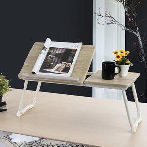 Tavolino Pieghevole Vassoio da Letto e Divano Porta PC con regolazione 65x30cm