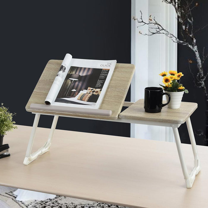 Tavolino Pieghevole Vassoio da Letto e Divano Porta PC con regolazione 65x30cm