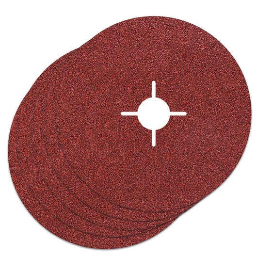 Dischi Abrasivi di Fibra per Metallo Ø 115 mm Smerigliatrice Wolfcraft 5 Pz Grana: 40