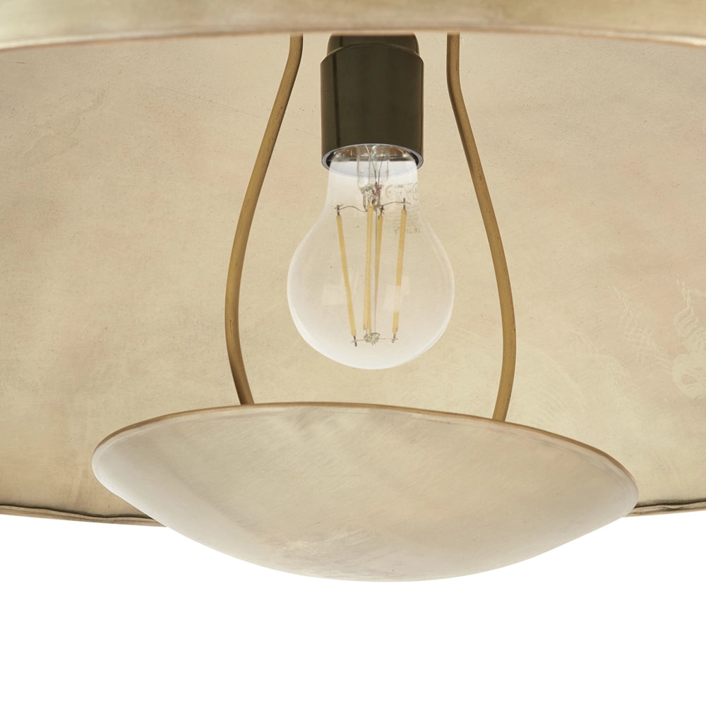 Lampada a sospensione in ottone con paralume a cupola in ferro Luce da soffitto Stile contemporaneo Accessori per la casa Fatti a mano
