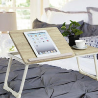 Tavolino Pieghevole Vassoio da Letto e Divano Porta PC con regolazione 65x30cm