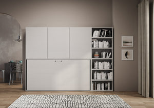 Letto singolo a scomparsa orizzontale con mobile - KANDO