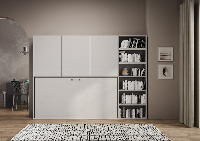 Letto singolo a scomparsa orizzontale con mobile - KANDO