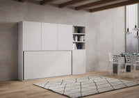 Letto singolo a scomparsa orizzontale con mobile - KANDO