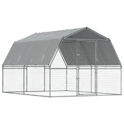 Box per Cani con Tetto e Anta Argento in Acciaio Zincato CFW7963775