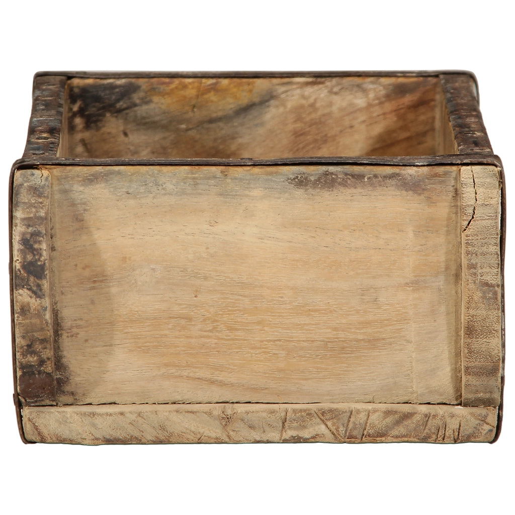Vassoio 30x15x9 cm Legno Massiccio Riciclato
