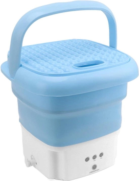 Mini Wasmasciuga e Secatrice Portatile - Lavatrice a Palla con Centrifuga - Mutande da Lavare Portatile per Studenti, Appartamenti in Condominio, Campeggio, RV, Viaggio (Blu)