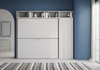 Letto doppio a scomparsa orizzontale con mobili - KANDO