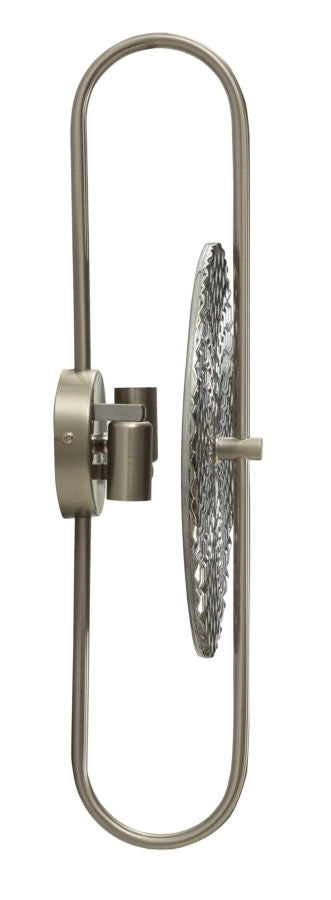 Lampada da Muro Silvery 28x15x54 cm in Vetro e Ferro Argento