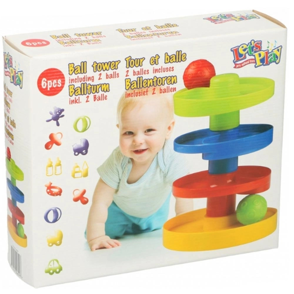 Gioco Prima Infanzia Torre Scivolo con 2 Palline Giocattolo Bambini Neonato