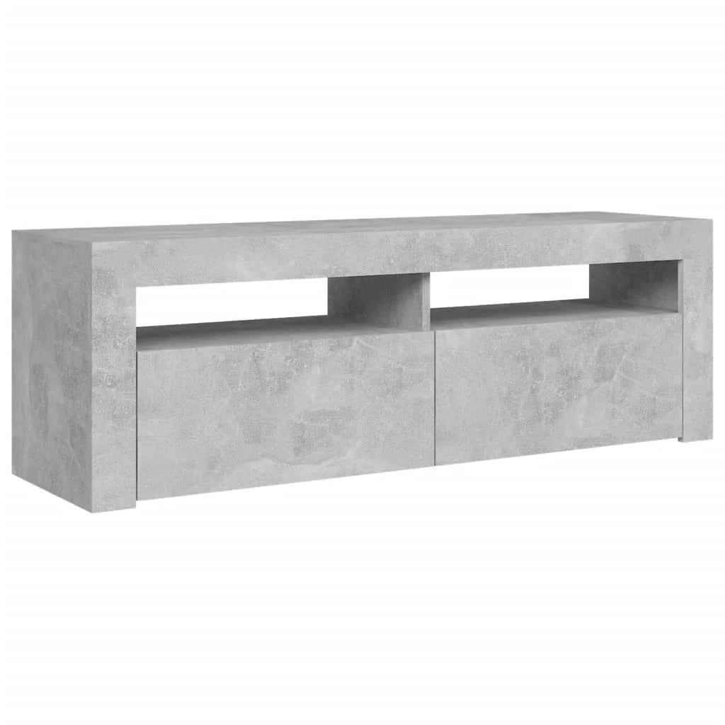 Mobile TV multimediale scaffale TV credenza mobile TV sala da pranzo soggiorno camera da letto con luci LED 120 x 35 x 40 cm grigio 02_0026520
