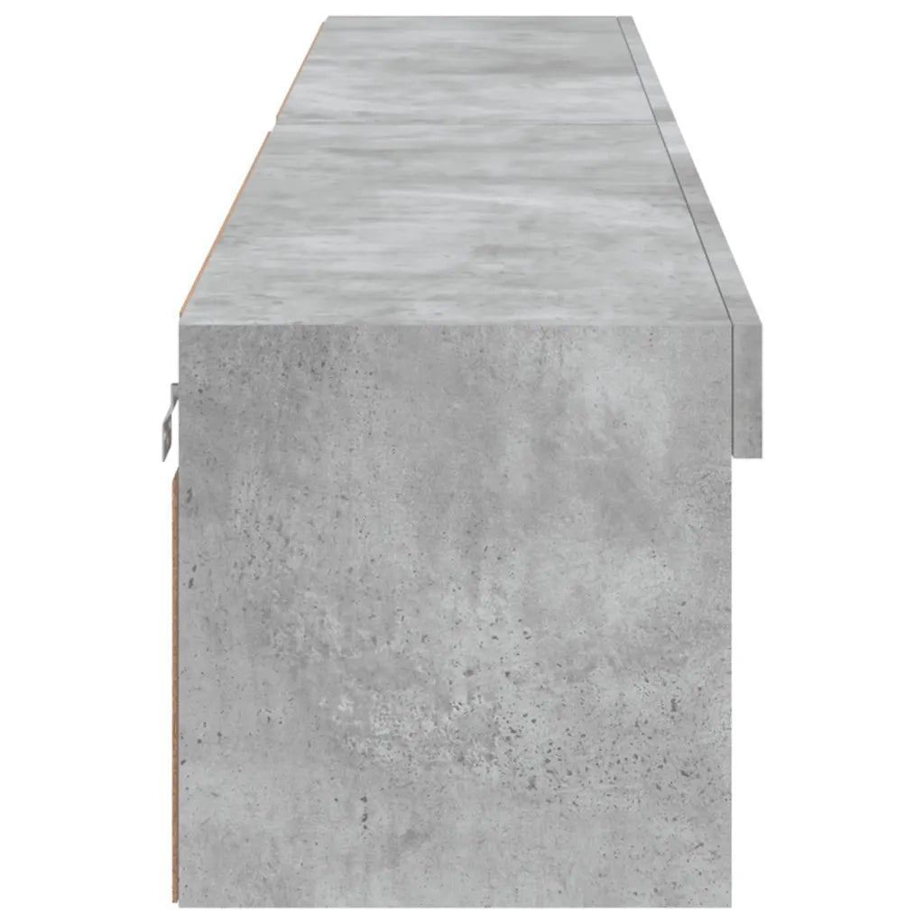 Mobili TV con Luci LED 2pz | Armadietto TV | Mobile Porta TV Grigio Cemento 100x30x30 cm