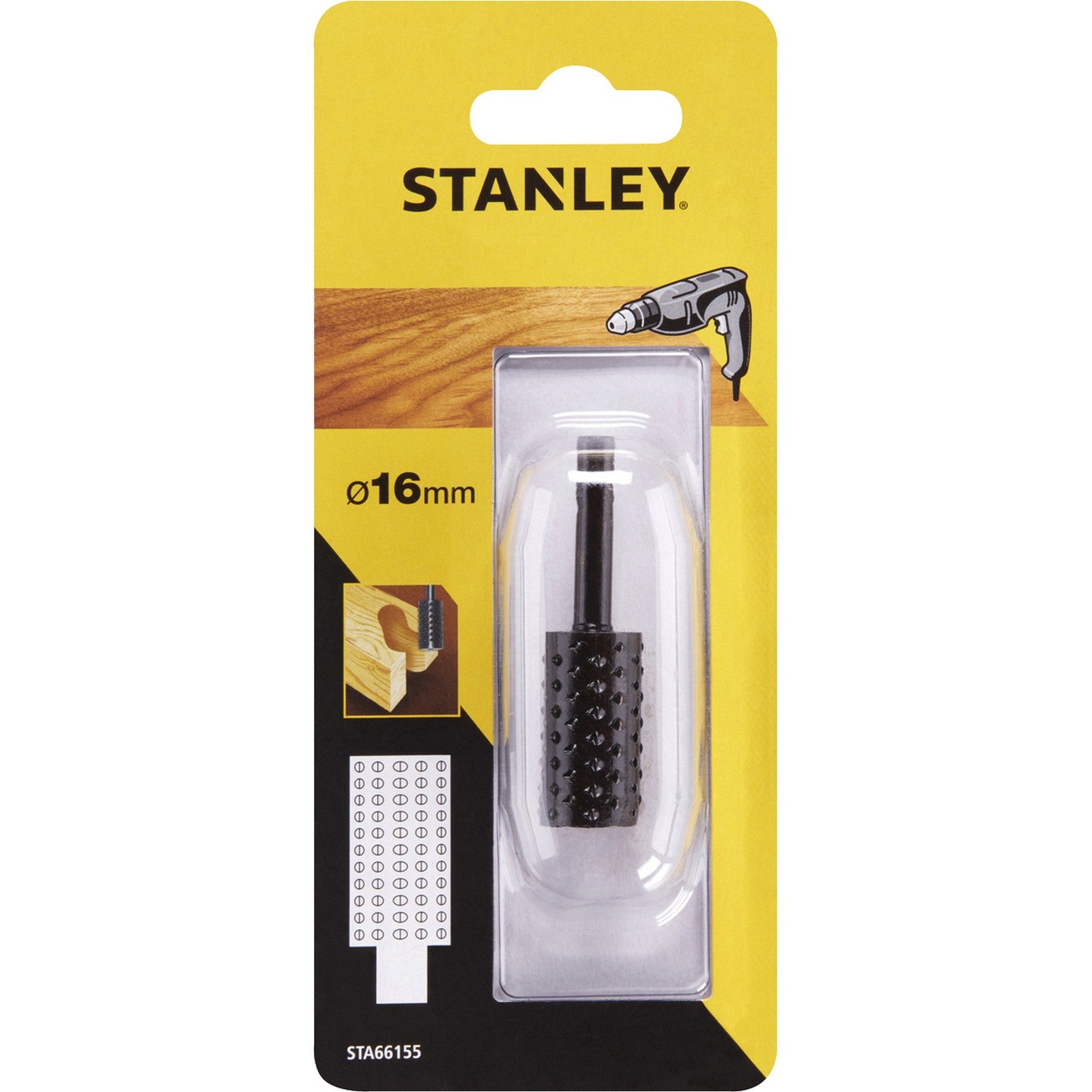 piranha/stanley x66155 raspa cilindrica dimensioni mm.16 cod:ferx.11546