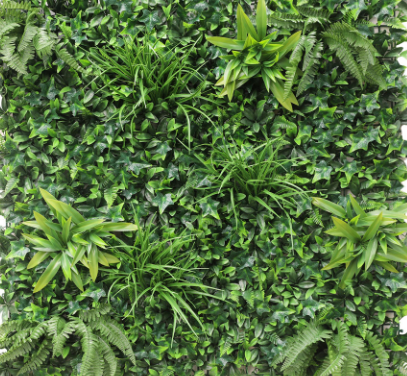 Pannello Siepe Artificiale  100x100 cm Siepe Finta Edera Sintetica Verde