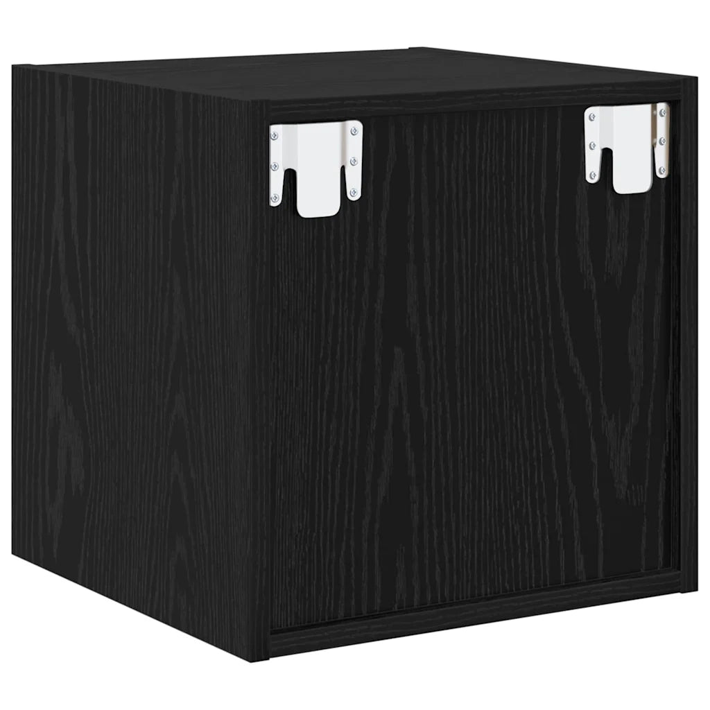 Armadietto a Muro | Mobile a Parete Rovere Nero 37 x 37 x 37 cm Legno multistrato