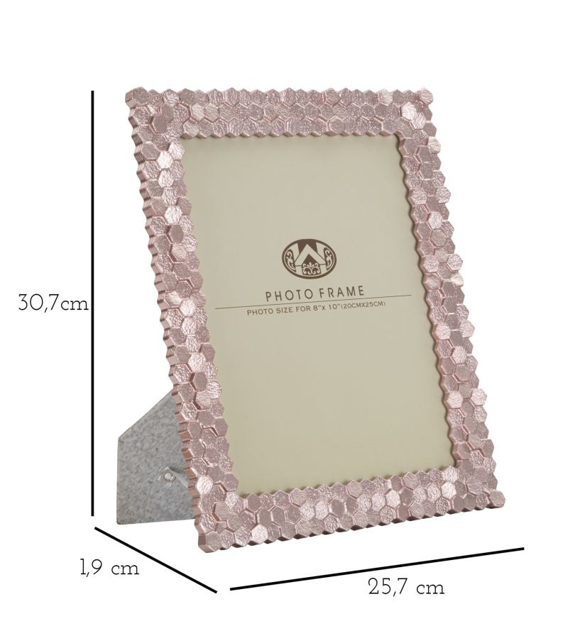 Cornice Pinky 25,7x1,9x30,7 cm in Poliresina e Vetro