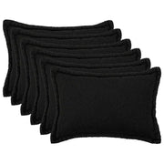 Federa 6 pcs HOUTEN Nero 50 x 80 cm Bouclé 920142