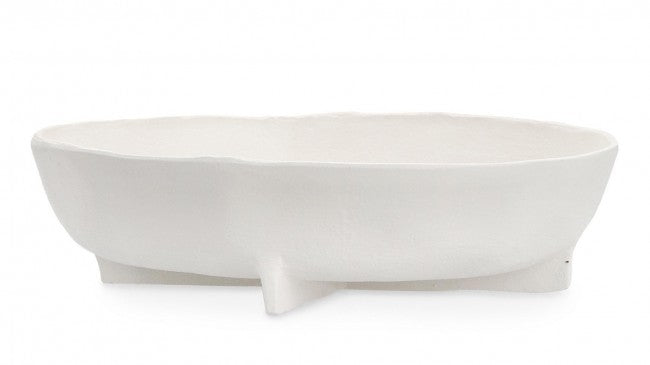 Ciotola Decorativa Bianco Moderna da Interno 31x30,5 cm - SAKI