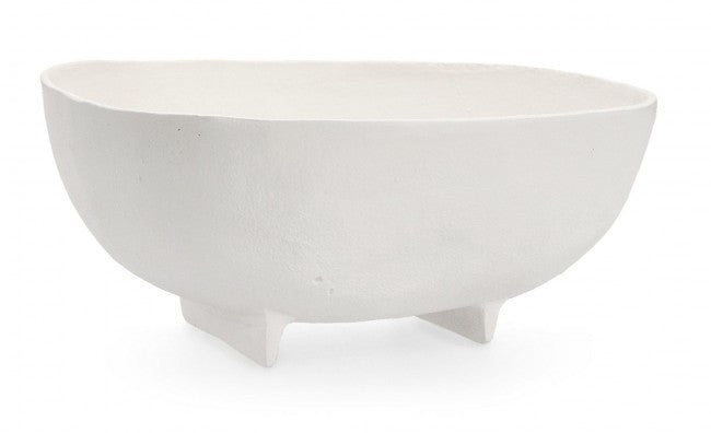 Ciotola Decorativa Bianco Stile Moderno da Interno 16,5x17 - SAKI