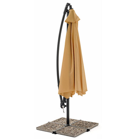 Ombrellone da Giardino Palo laterale 3Mt Moka Palo Alluminio e Manovella