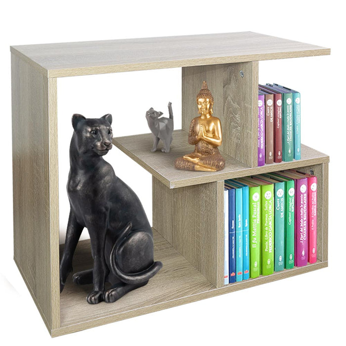 Mobiletto Tavolino Multiuso Design Moderno 5Ripiani 60x30H50cm Salvaspazio Beige