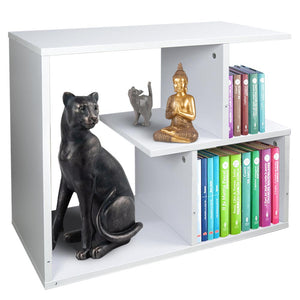 Mobiletto Tavolino Multiuso Design Moderno 5Ripiani 60x30H50cm Salvaspazio Bianco