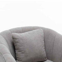 Sedia Poltrona in Tessuto e Metallo con Cuscino Design Elegante Moderno GrigioOro