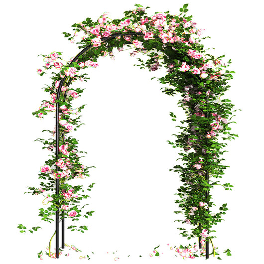 Arco in Ferro da Giardino per Piante Rampicanti Decorazione Terrazzo 140x240 cm