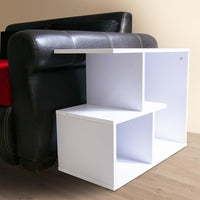 Mobiletto Tavolino Multiuso Design Moderno 5Ripiani 60x30H50cm Salvaspazio Bianco