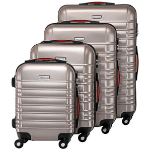 Set 4 Valigie Rigide Ruote Easy roll, Bagaglio mano e viaggio, Trolley Resistente