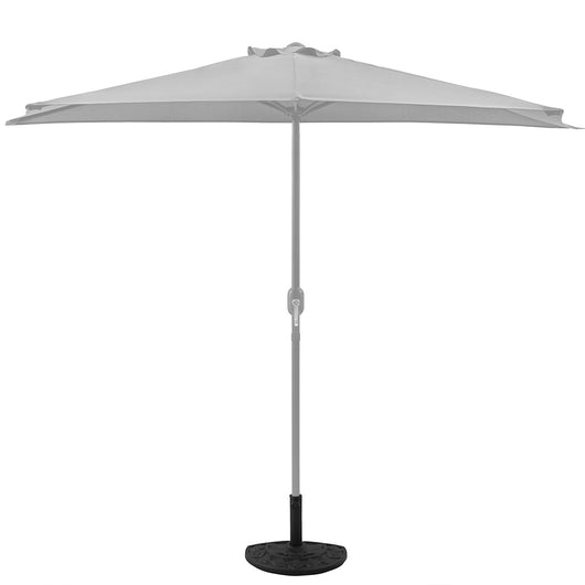 Base per Ombrellone da Giardino Semitondo Palo 38/48mm 9.2Kg Cemento e Abs