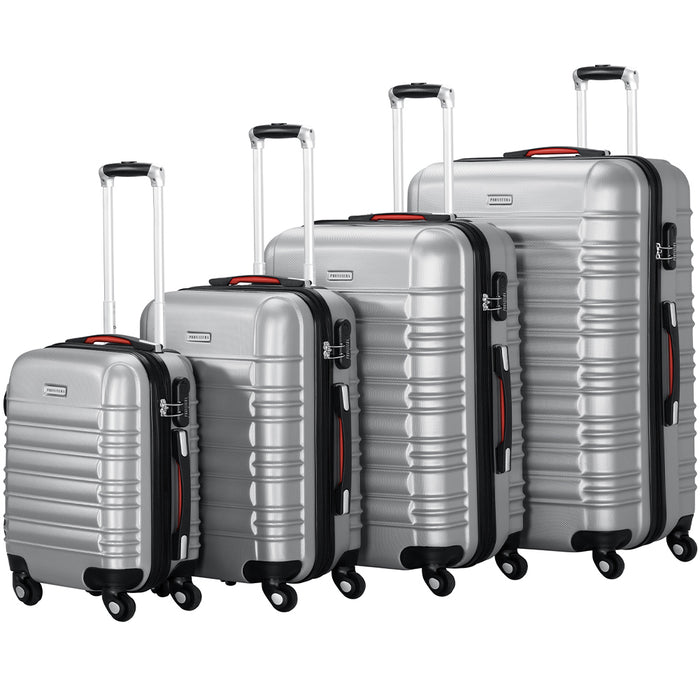 Set 4 Valigie Rigide Ruote Easy roll, Bagaglio mano e viaggio, Trolley Resistente