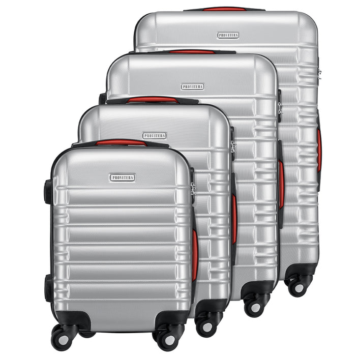 Set 4 Valigie Rigide Ruote Easy roll, Bagaglio mano e viaggio, Trolley Resistente