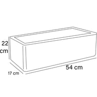 Fioriera Vaso da Terrazzo Ringhiera Giardino Esterno Balcone in Rattan 54x22x17cm