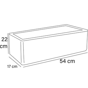 Fioriera Vaso da Terrazzo Ringhiera Giardino Esterno Balcone in Rattan 54x22x17cm