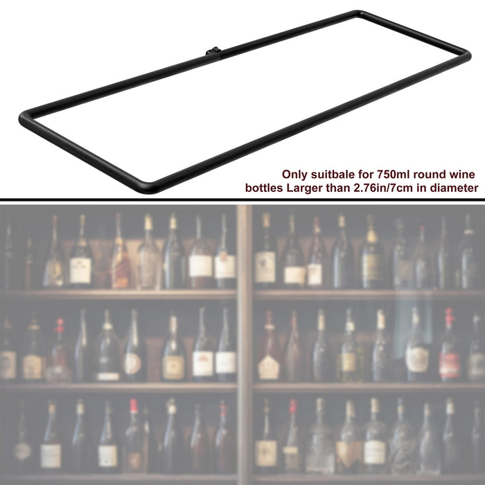 Set 3 Portabottiglie da Muro in Ferro e Legno Stile Industriale per vino da 750 ml