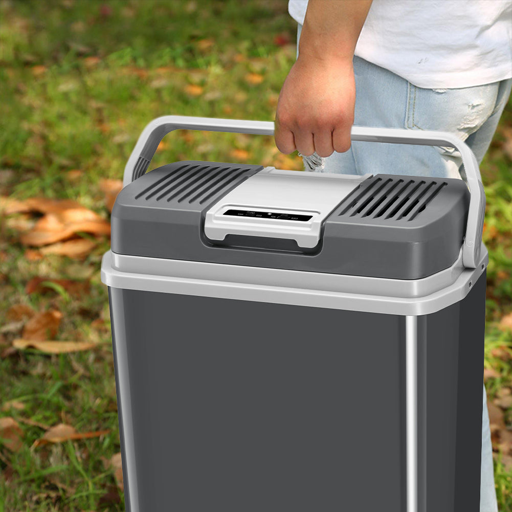 Frigorifero Elettrico Portatile 24LT Caldo Freddo 12v 230v Auto Camper Casa Grigio