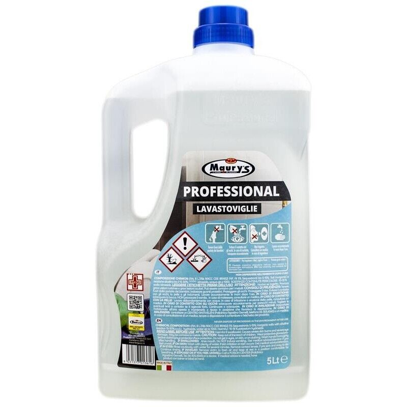15LT MAURY'S PROFESSIONAL DETERSIVO LAVASTOVIGLIE INDUSTRIALE IN CONF. DA 3X5 LT