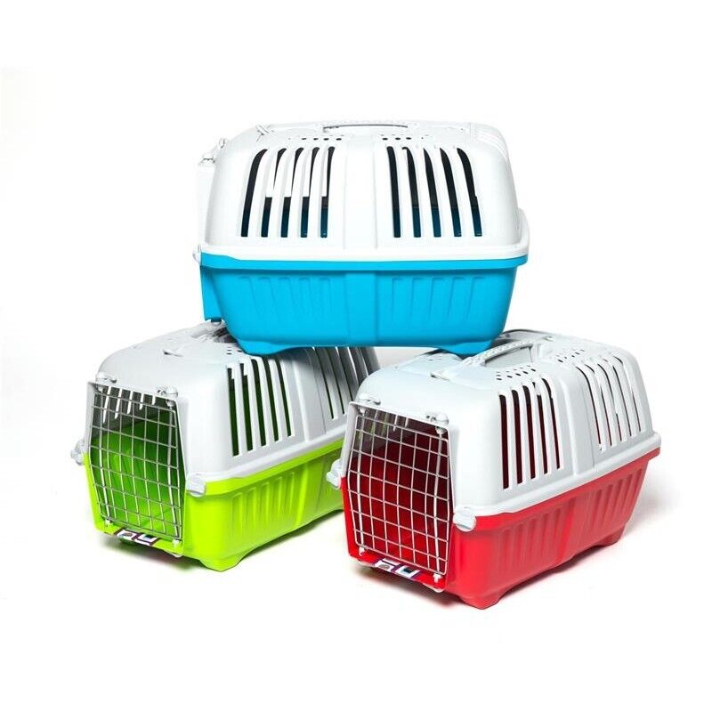 TRASPORTINO CANE GATTO DA VIAGGIO IN PLASTICA CON PRATICA MANIGLIA 55X36X36CM
