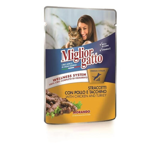 MIGLIOR GATTO STRACCETTI CON POLLO E TACCHINO 100 GR